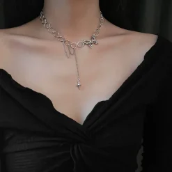Butterfly & Pearl Necklace