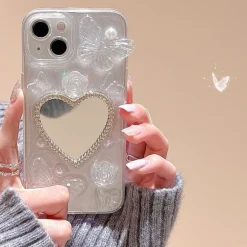 Butterfly Heart Mirror iPhone Case