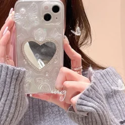 Butterfly Heart Mirror iPhone Case