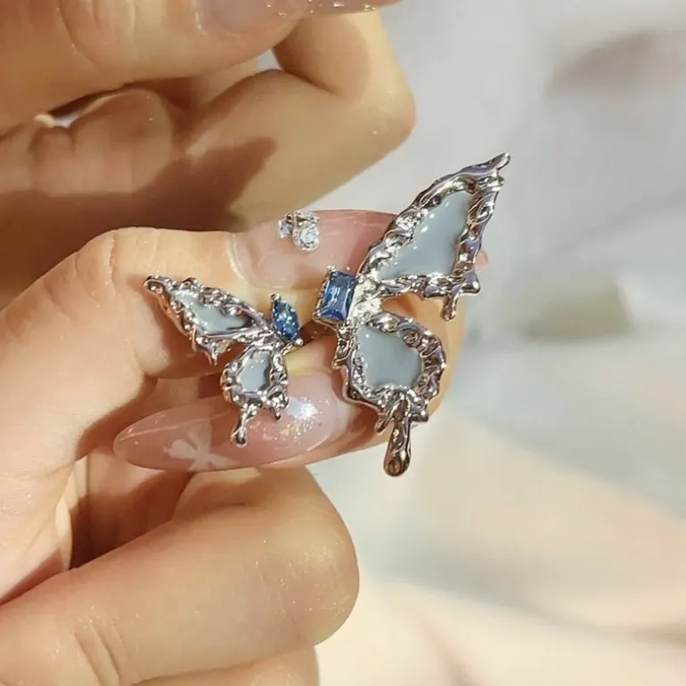 Butterfly Wing Tassel Ear Clips