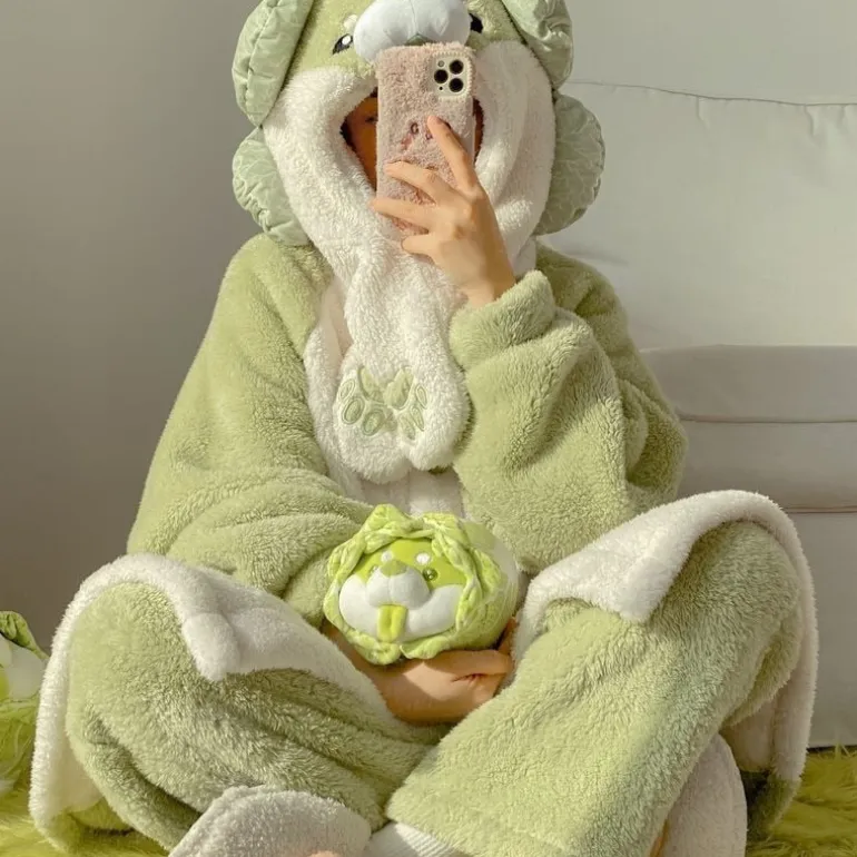 Cabbage Shiba Inu Pajama Set