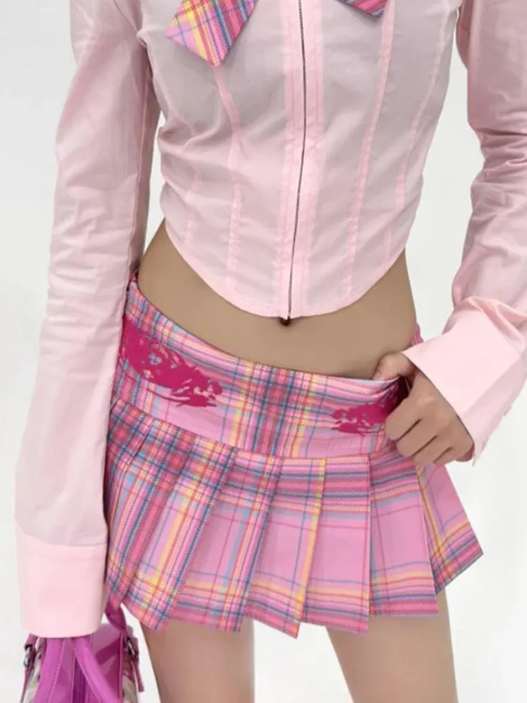 Candy Micro Plaid Skirt
