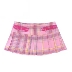 Candy Micro Plaid Skirt