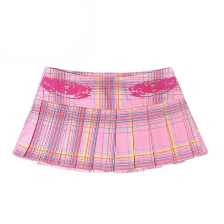 Candy Micro Plaid Skirt