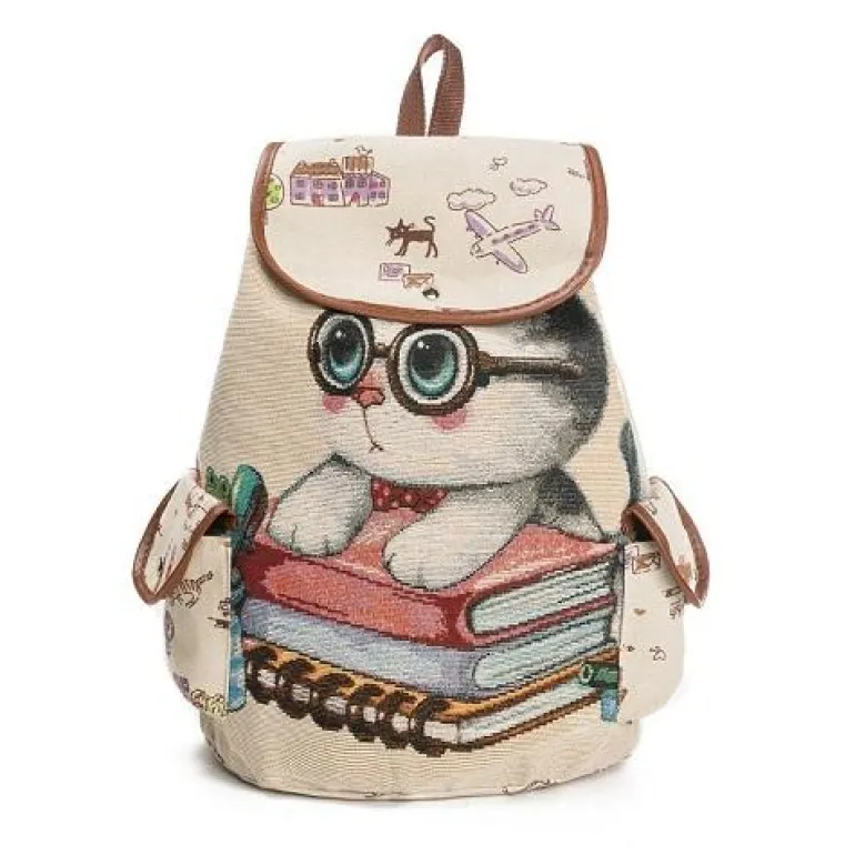 Canvas Kitten Rucksack