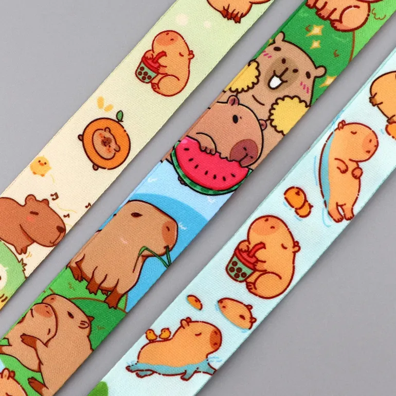 Capybara Lanyard & Card Holder