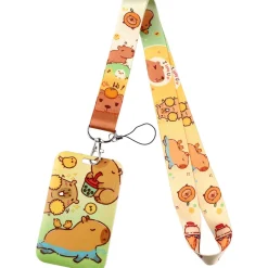 Capybara Lanyard & Card Holder