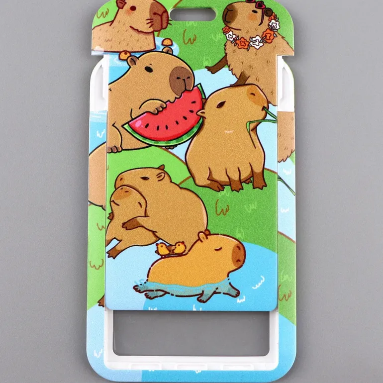 Capybara Lanyard & Card Holder