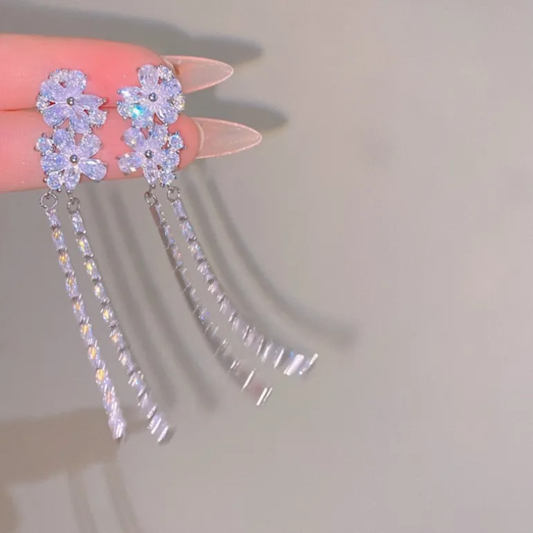 Cascading Flower Jewelry Set