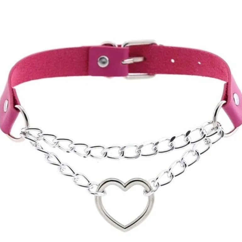 Chained Valentine Choker (15 Colors)