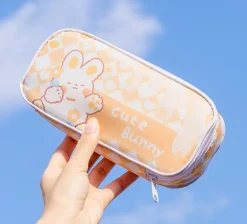 Checkerboard Bunny Cosmetic Case