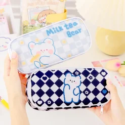 Checkerboard Bunny Cosmetic Case