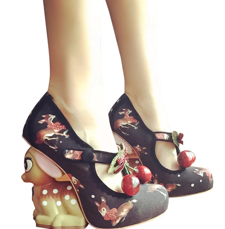 Cherry Deer Pumps