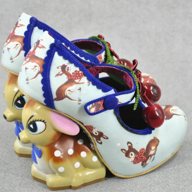 Cherry Deer Pumps