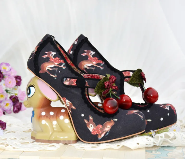 Cherry Deer Pumps