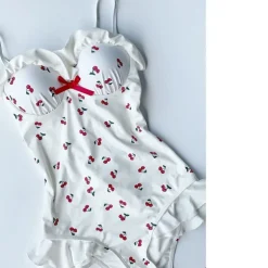 Cherry Ruffle Onesie