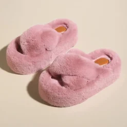 Chunky Fuzzy Sandal Slippers