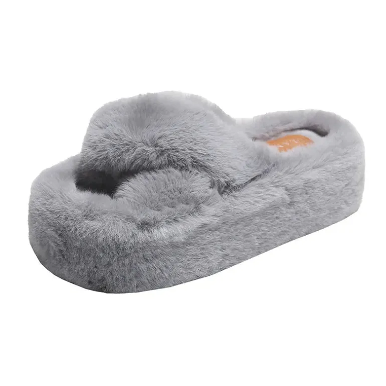 Chunky Fuzzy Sandal Slippers