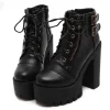 Chunky Lace Up Ankle Boots