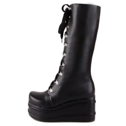 Chunky Platform Moto Boots