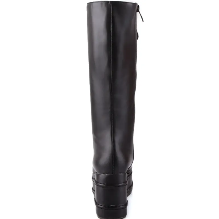 Chunky Platform Moto Boots