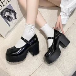 Classic Mary Jane Platform Shoes