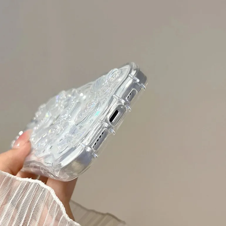 Clear Cystal Butterfly iPhone Case