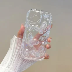 Clear Cystal Butterfly iPhone Case