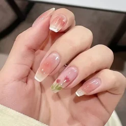 Clear Glittery Press On Nails