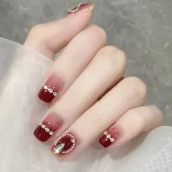 Clear Glittery Press On Nails