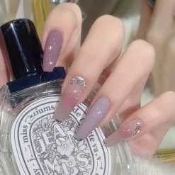 Clear Glittery Press On Nails