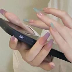 Clear Glittery Press On Nails