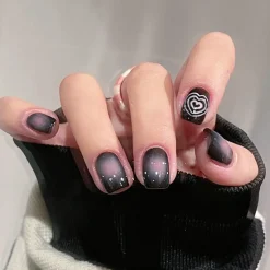 Clear Glittery Press On Nails