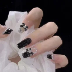 Clear Glittery Press On Nails