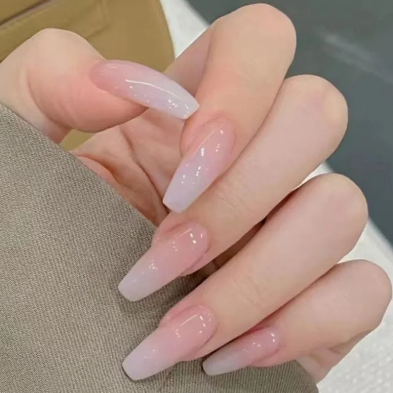 Clear Glittery Press On Nails