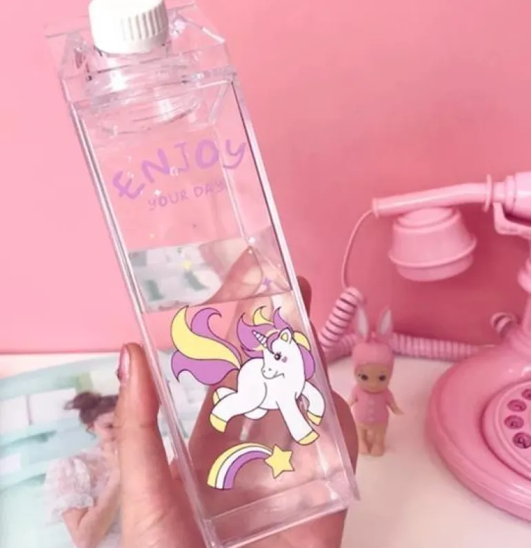 Clear Milk Carton Bottle