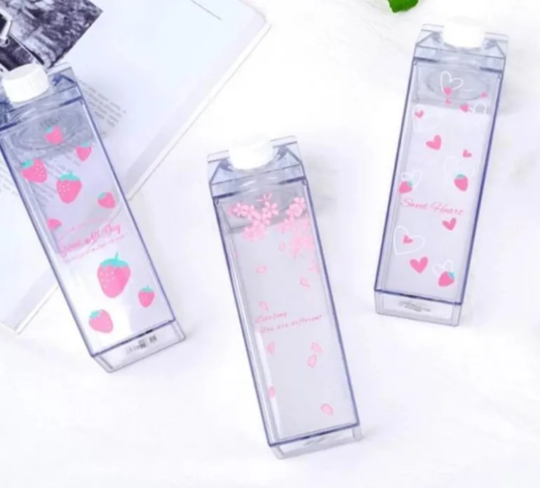 Clear Milk Carton Bottle