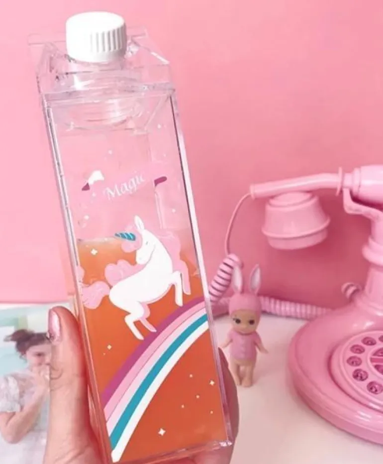 Clear Milk Carton Bottle