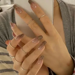 Clear Neutral Tone Press On Nails
