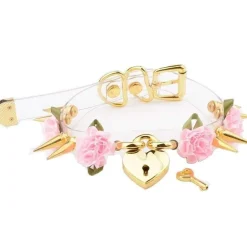 Clear Spiked Floral Choker