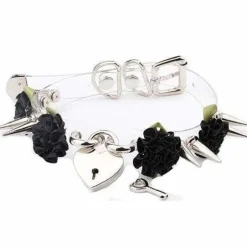 Clear Spiked Floral Choker