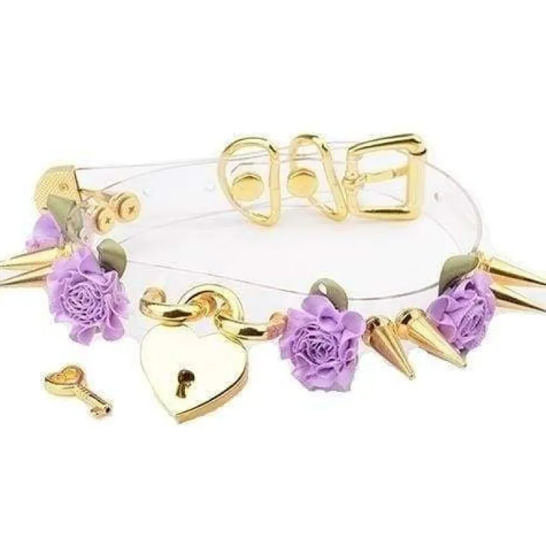 Clear Spiked Floral Choker