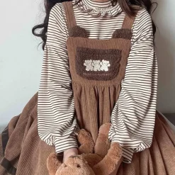 Corduroy Teddy Overall Dress