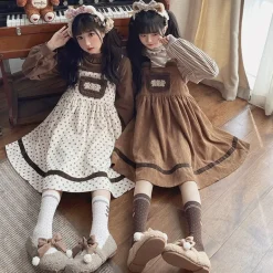 Corduroy Teddy Overall Dress