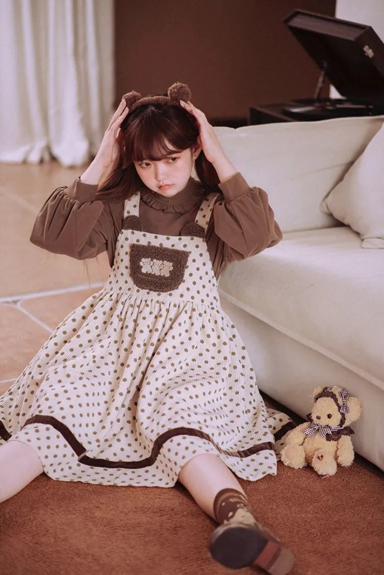 Corduroy Teddy Overall Dress