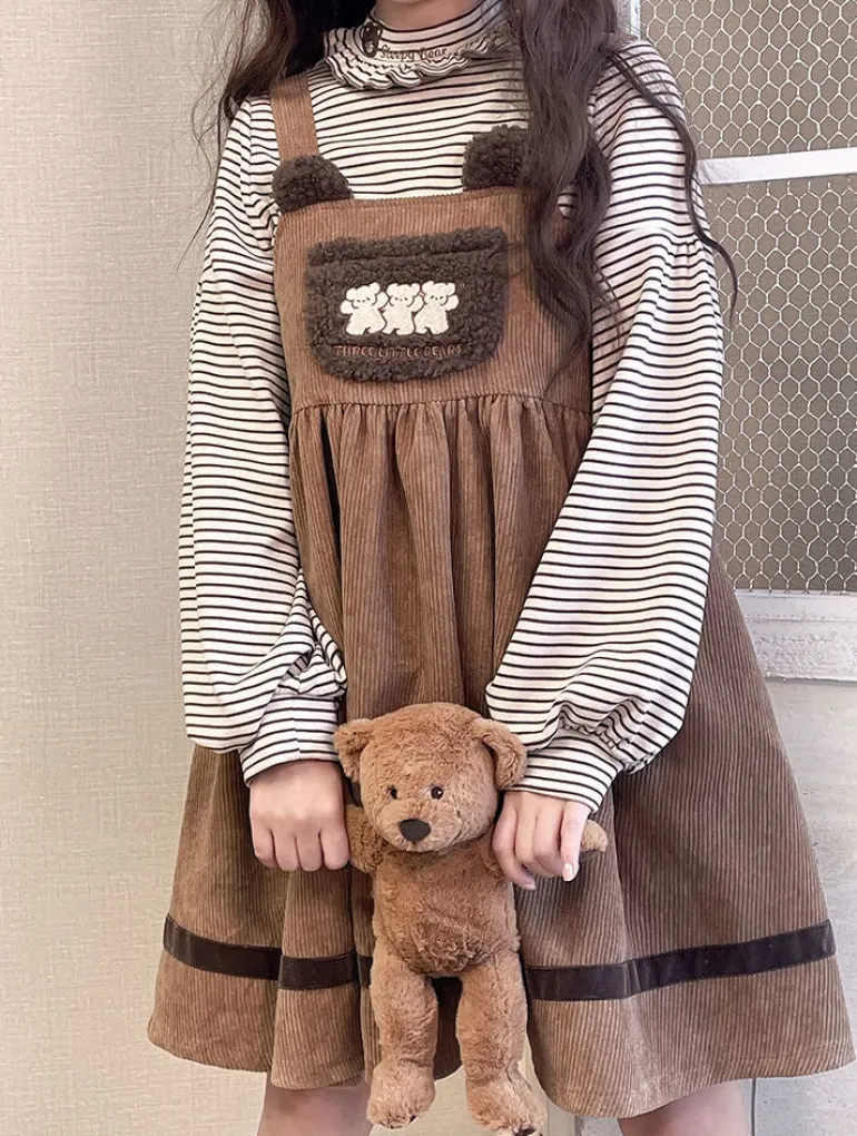 Corduroy Teddy Overall Dress