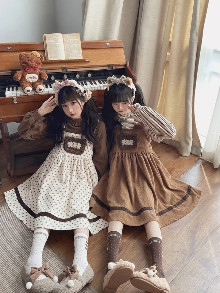 Corduroy Teddy Overall Dress