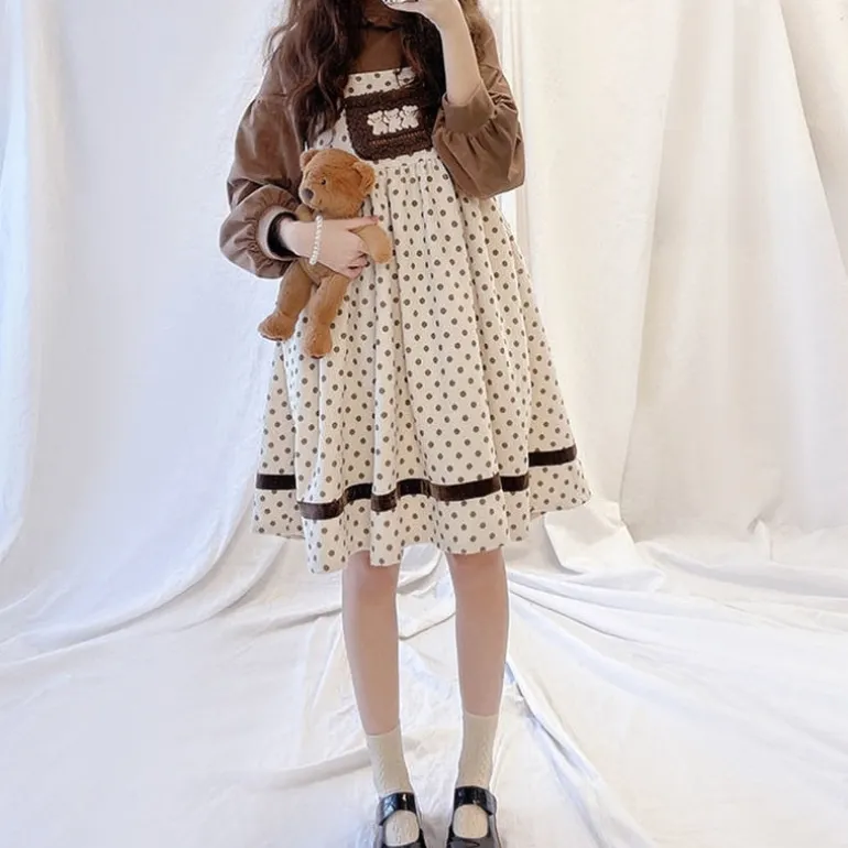 Corduroy Teddy Overall Dress
