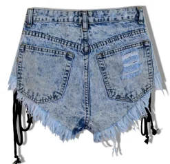 Corset Denim Shorts