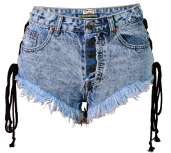 Corset Denim Shorts